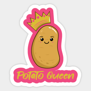 Cute Kawaii Potato Queen Sticker